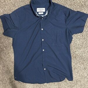 Mizzen+Main Dark Blue Dotted Men's Shirt